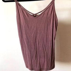 Garage Strap Front-Cross Mauve Tank